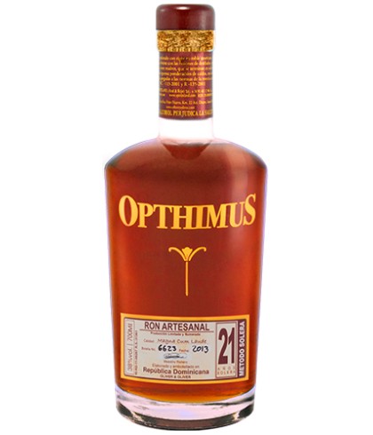 Fles Opthimus 21Y, rum, op voorraad bij slijterij t Bockje in Bathmen