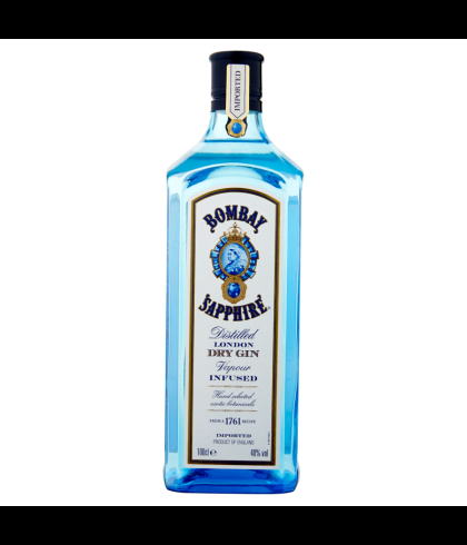 Fles Bombay Sapphire Gin, gin, op voorraad bij slijterij t Bockje in Bathmen
