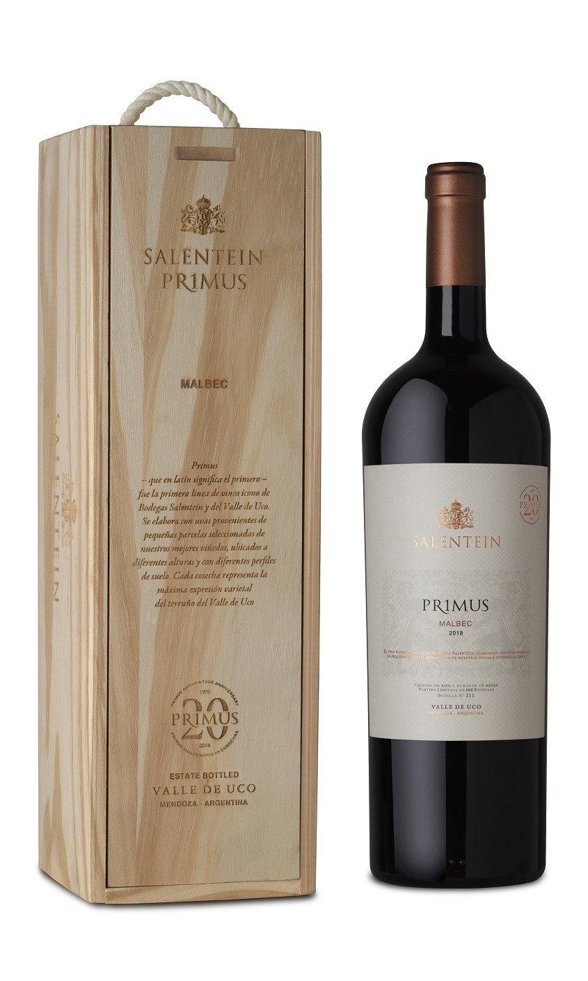 Fles Salentein Primus Malbec magnus, wijn, bij slijterij ’t Bockje in Bathmen