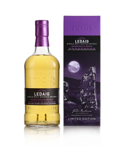 Fles Ledaig Hebridean Moon 10YO Cask Strength, whisky, bij slijterij t Bockje in Bathmen