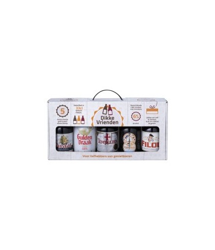 Geschenk Dikke Vrienden Geschenkverpakking van Dikke Vrienden, bij slijterij ’t Bockje in Bathmen