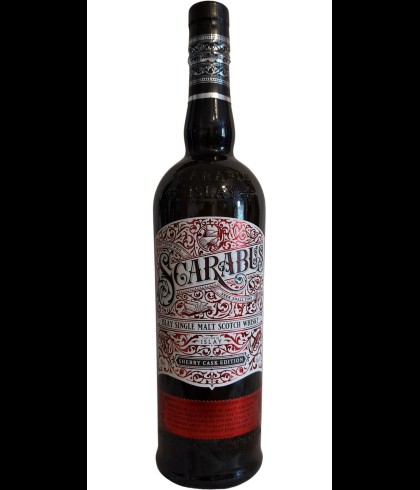 Fles Scarabus Islay Single Malt Sherry Cask Edition, Islay single malt whisky, op voorraad bij slijterij t Bockje in Bathmen