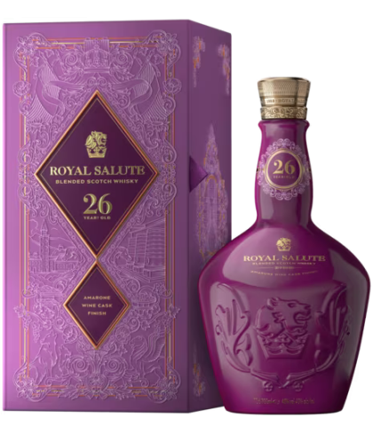Fles Royal Salute 26 Years Old Amarone Cask, single malt whisky, op voorraad bij slijterij t Bockje in Bathmen