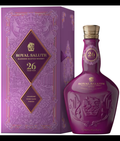 Fles Royal Salute 26 Years Old Amarone Cask, single malt whisky, op voorraad bij slijterij t Bockje in Bathmen