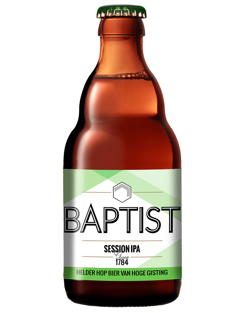 Fles Baptist IPA, bier van Baptist, op voorraad bij slijterij t Bockje in Bathmen