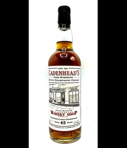 Cognac Cadenhead's Petite Chamapgne Cognac 45 Years Old, bij slijterij ’t Bockje in Bathmen