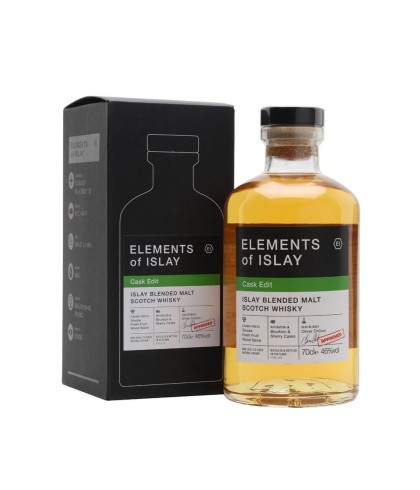 Fles Elements of Islay Cask Edit, single malt whisky, op voorraad bij slijterij t Bockje in Bathmen