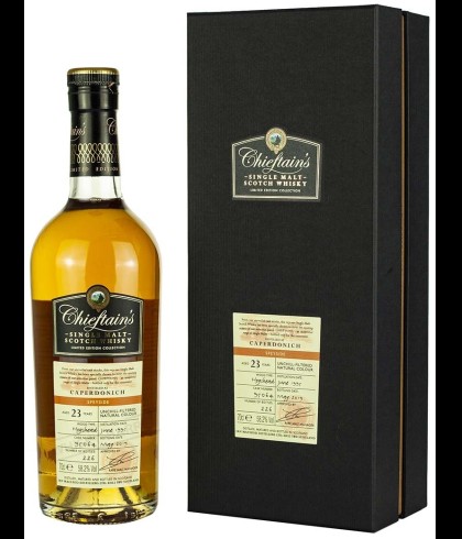 Fles Chieftains Caperdonich 23 Years Old 1995, whisky, op voorraad bij slijterij t Bockje in Bathmen