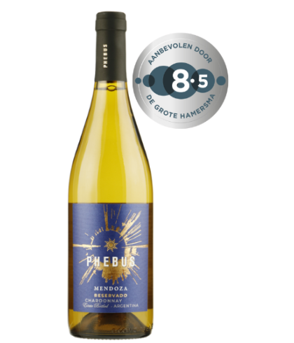 Fles Phebus Reservado Chardonnay Mendoza, wijn op voorraad bij slijterij t Bockje in Bathmen