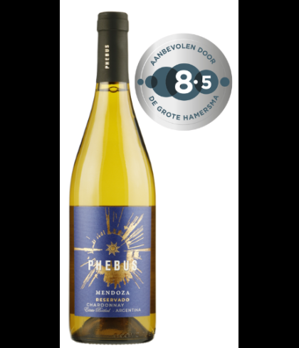 Fles Phebus Reservado Chardonnay Mendoza, wijn op voorraad bij slijterij t Bockje in Bathmen