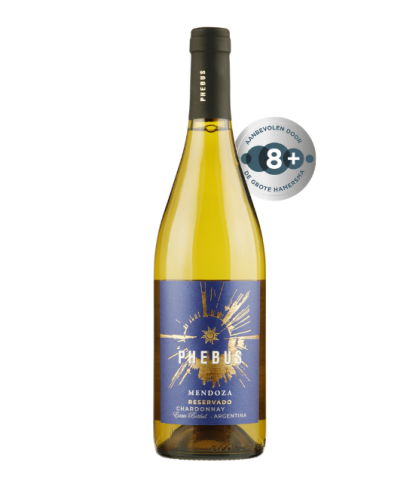 Fles Phebus Reservado Chardonnay Mendoza, wijn, op voorraad bij slijterij t Bockje in Bathmen