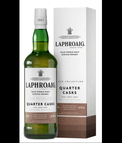 Fles Islay single malt van Laphroaig, op voorraad bij slijterij t Bockje in Bathmen