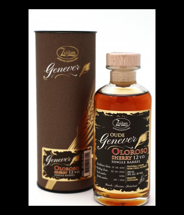 Zuidam Genever Oloroso Sherry 12 Years Old – 200 ml bij t Bockje in Bathmen