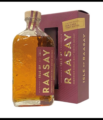 Fles Isle of Raasay Dun Cana, Schotse single malt van het eiland Raasay, op voorraad bij slijterij t Bockje in Bathmen