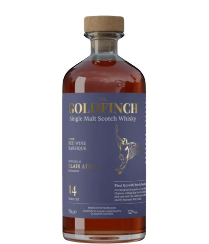 Fles Goldfinch Wine Blair Athol 14 Years Old, single malt whisky, op voorraad bij slijterij t Bockje in Bathmen