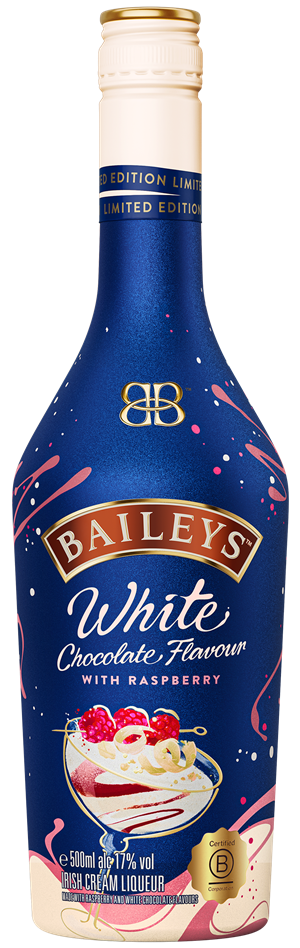 Likeur Baileys White Chocolate Raspberry van Baileys, op voorraad bij slijterij ’t Bockje in Bathmen