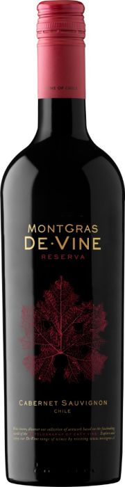 Fles MontGras De Vine Cabernet Sauvignon 2021, wijn, bij slijterij ’t Bockje in Bathmen