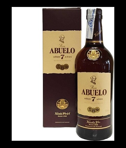 Fles Ron Abuelo Rum 7 Years Old, rum, op voorraad bij slijterij t Bockje in Bathmen
