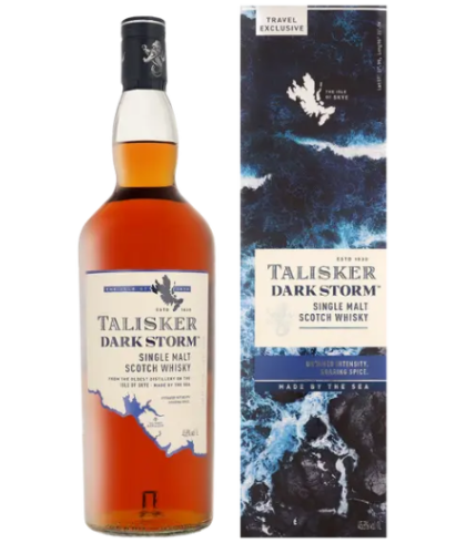 Fles Talisker Dark Storm, single malt whisky van het eiland Skye, op voorraad bij slijterij t Bockje in Bathmen