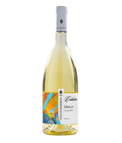 Fles Duca di Salaparuta Grillo, wijn op voorraad bij slijterij t Bockje in Bathmen