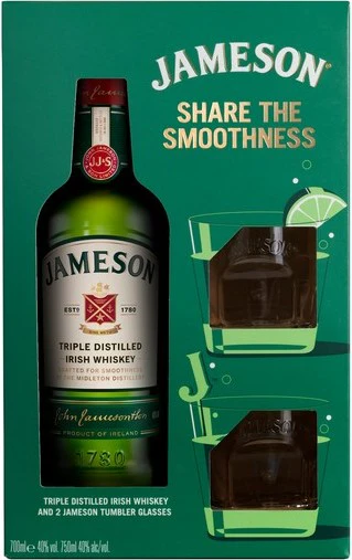 Fles Iers whiskey van Jameson, op voorraad bij slijterij t Bockje in Bathmen