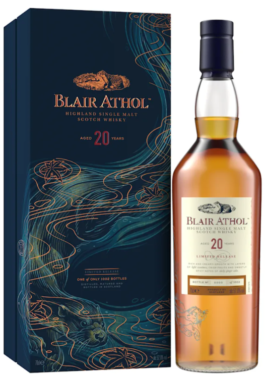 Fles Blair Athol 20 Years Old 2025, single malt whisky, op voorraad bij slijterij t Bockje in Bathmen