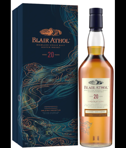 Fles Blair Athol 20 Years Old 2025, single malt whisky, op voorraad bij slijterij t Bockje in Bathmen