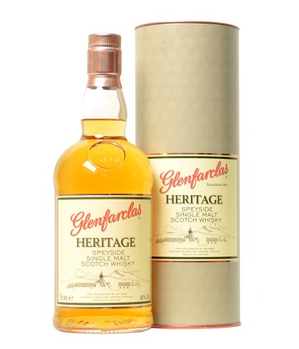 Fles Glenfarclas Heritage, single malt whisky, op voorraad bij slijterij t Bockje in Bathmen