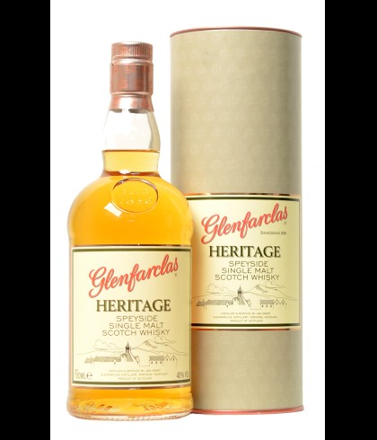 Fles Glenfarclas Heritage, single malt whisky, op voorraad bij slijterij t Bockje in Bathmen