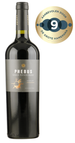 Fles Phebus Gran Reservado Merlot Patagonia, wijn, op voorraad bij slijterij ’t Bockje in Bathmen