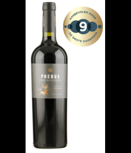 Fles Phebus Gran Reservado Merlot Patagonia, wijn op voorraad bij slijterij t Bockje in Bathmen