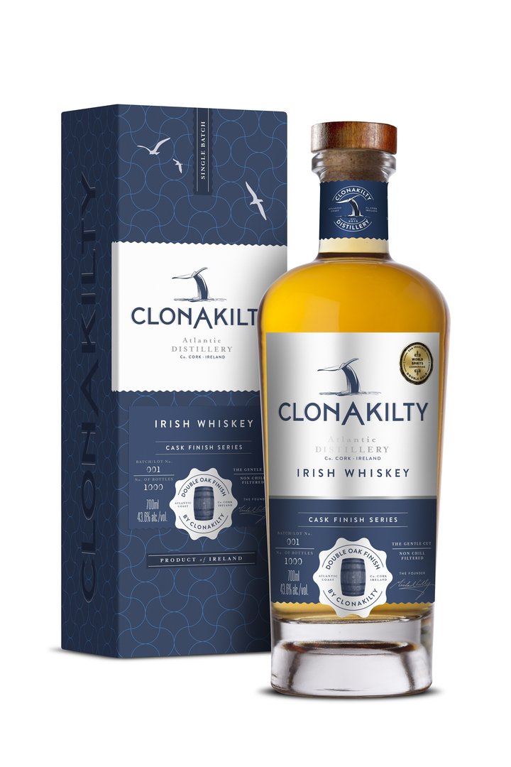 Fles Clonakilty Single Batch Double Oak Finish, single malt whisky, op voorraad bij slijterij t Bockje in Bathmen