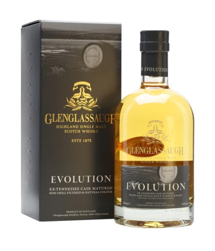 Fles Glenglassaugh Evolution, single malt whisky, op voorraad bij slijterij t Bockje in Bathmen