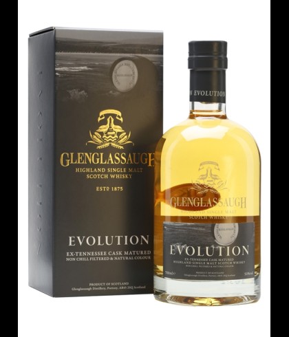 Fles Glenglassaugh Evolution, single malt whisky, op voorraad bij slijterij t Bockje in Bathmen