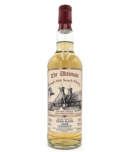 Fles The Ultimate Glen Elgin 2009 Cask Strength, enkel vat gebotteld door The Ultimate uit Amersfoort, op voorraad bij slijterij t Bockje in Bathmen