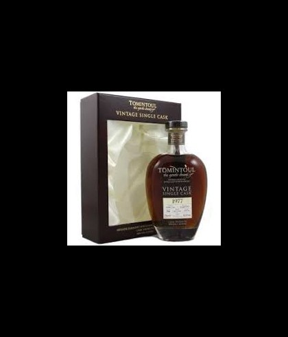 Fles Tomintoul 36 Years Old 1977, Speyside single malt whisky, op voorraad bij slijterij t Bockje in Bathmen