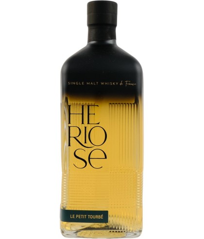 Fles Heriose Le Petit Tourbé, whisky, op voorraad bij slijterij t Bockje in Bathmen