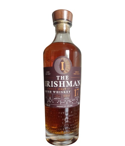 Fles The Irishman 2005 17 Years Old, Ierse whiskey van Walsh Whiskey uit Carlow, bij slijterij ’t Bockje in Bathmen