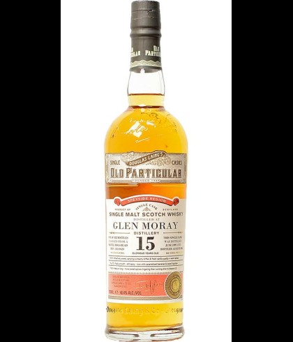 Fles Old Particular Glen Moray 15 Years Old, single malt whisky, op voorraad bij slijterij t Bockje in Bathmen