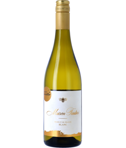 Fles Maison Taulier Blanc, wijn op voorraad bij slijterij t Bockje in Bathmen