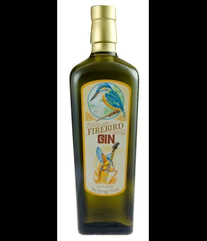 Fles IJsvogel Firebird Gin, gin uit de streek, op voorraad bij slijterij t Bockje in Bathmen