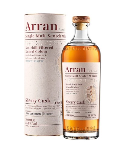 Fles Arran Sherry Cask The Bodega, single malt whisky, op voorraad bij slijterij t Bockje in Bathmen