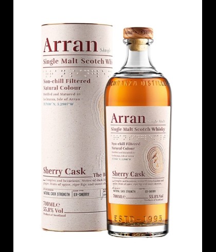 Fles Arran Sherry Cask The Bodega, single malt whisky, op voorraad bij slijterij t Bockje in Bathmen