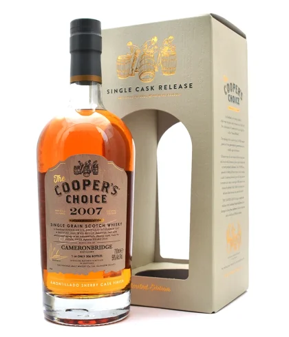 Fles Cooper’s Choice Cameronbridge 16 Years Old 2007, single malt whisky, op voorraad bij slijterij t Bockje in Bathmen