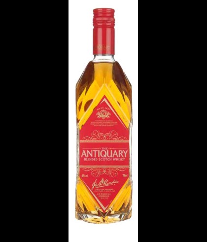 Fles Antiquary Blended Scotch Whisky, whisky, op voorraad bij slijterij t Bockje in Bathmen