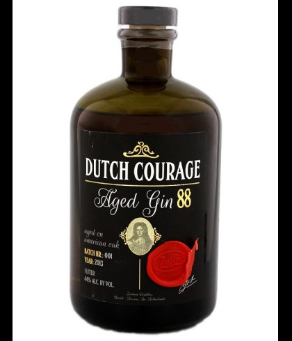 Fles Zuidam Dutch Courage Aged Gin, gin, op voorraad bij slijterij t Bockje in Bathmen