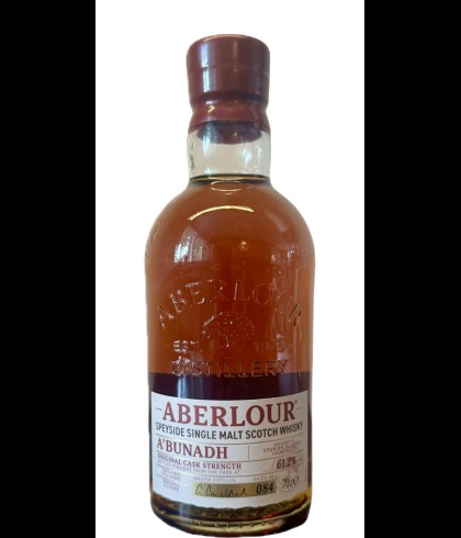 Fles Aberlour A&rsquo;bunadh Batch #84, Speyside single malt whisky, op voorraad bij slijterij t Bockje in Bathmen