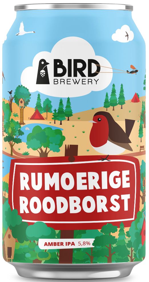 Fles Bird Brewery Rumoerige Roodborst, bier van Bird Brewery, op voorraad bij slijterij t Bockje in Bathmen