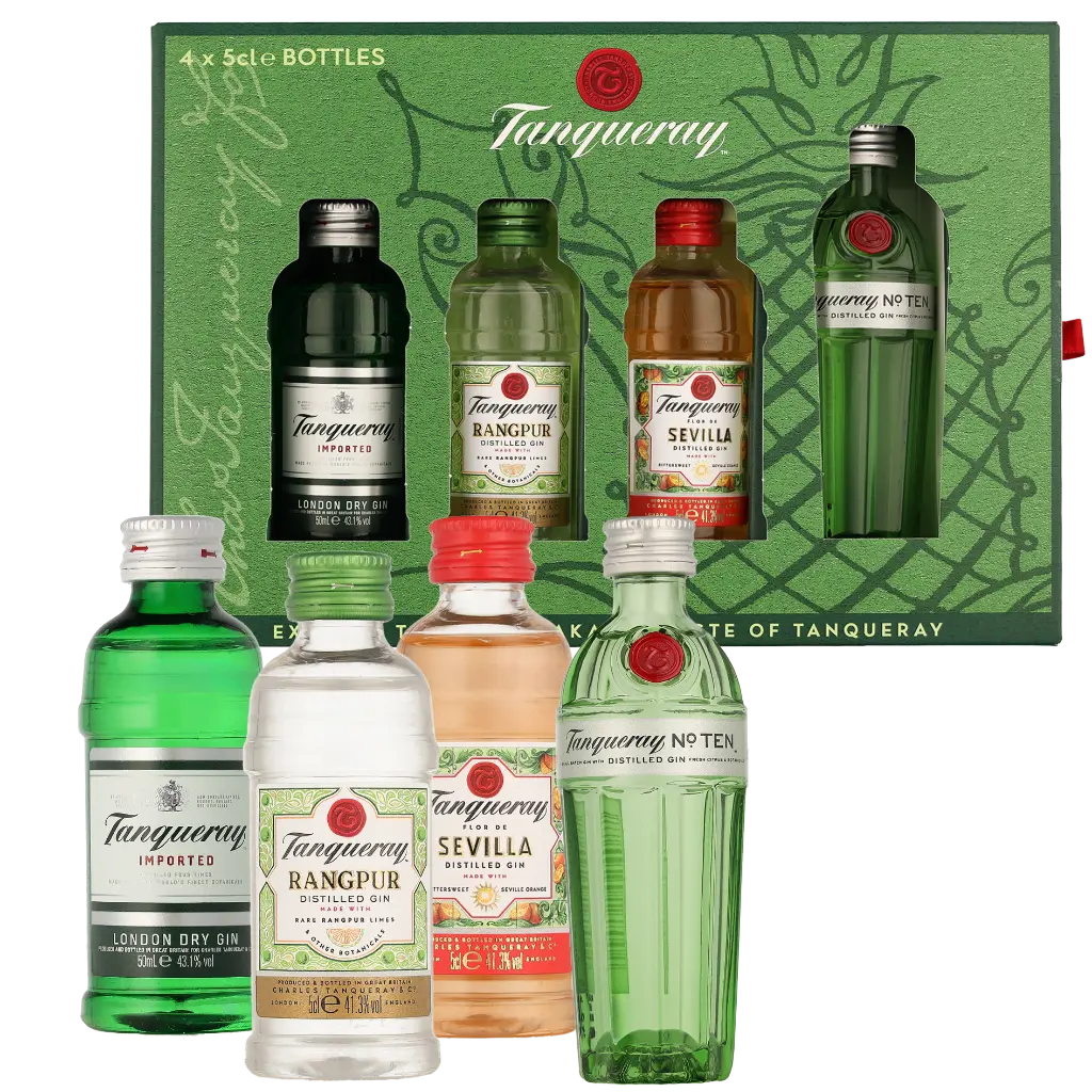 Fles Tanqueray Exploration Pack, gin van Tanqueray, op voorraad bij slijterij ’t Bockje in Bathmen