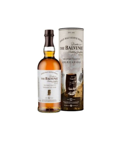 Fles The Balvenie 12 Years Old American Oak, single malt whisky, op voorraad bij slijterij t Bockje in Bathmen